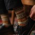 Fashion Design Men's Breathable Anti-odor Cotton Knitting Socks Unisex Vintage Ethnic Style Crew Socks