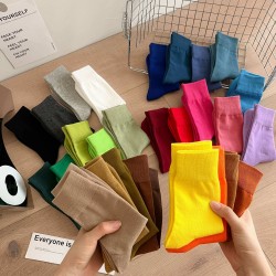 Colorful Socks Slouch Socks for Women With Grip logo High Quality New Fashion Plain Crew Socks