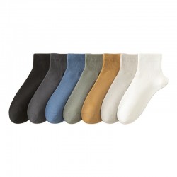 High Cotton Seamless Men's Short Crew Socks White Black Solid Colors Ankle Knitted Good Short Crew Socks